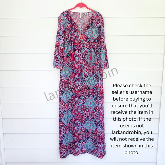 Seafolly Casablanca Tapestry Long Line Kaftan XL - Picture 9 of 16